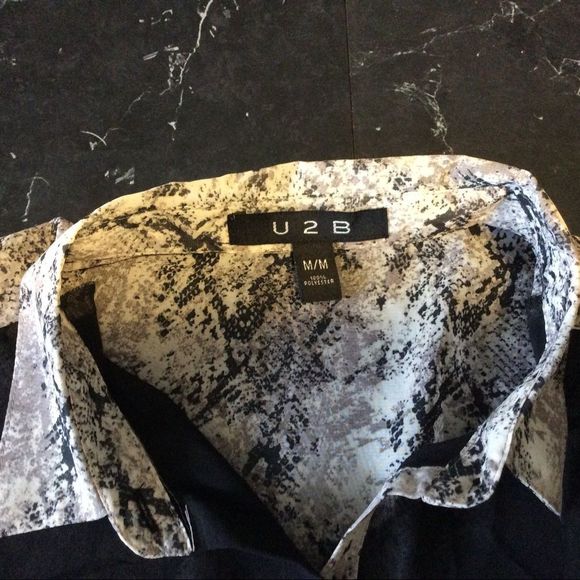U2B. Sheer LS button up - Picture 3 of 8